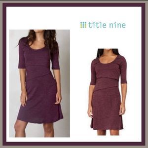 Prana Abilene Tiered Dress in Burgundy Heather Size S